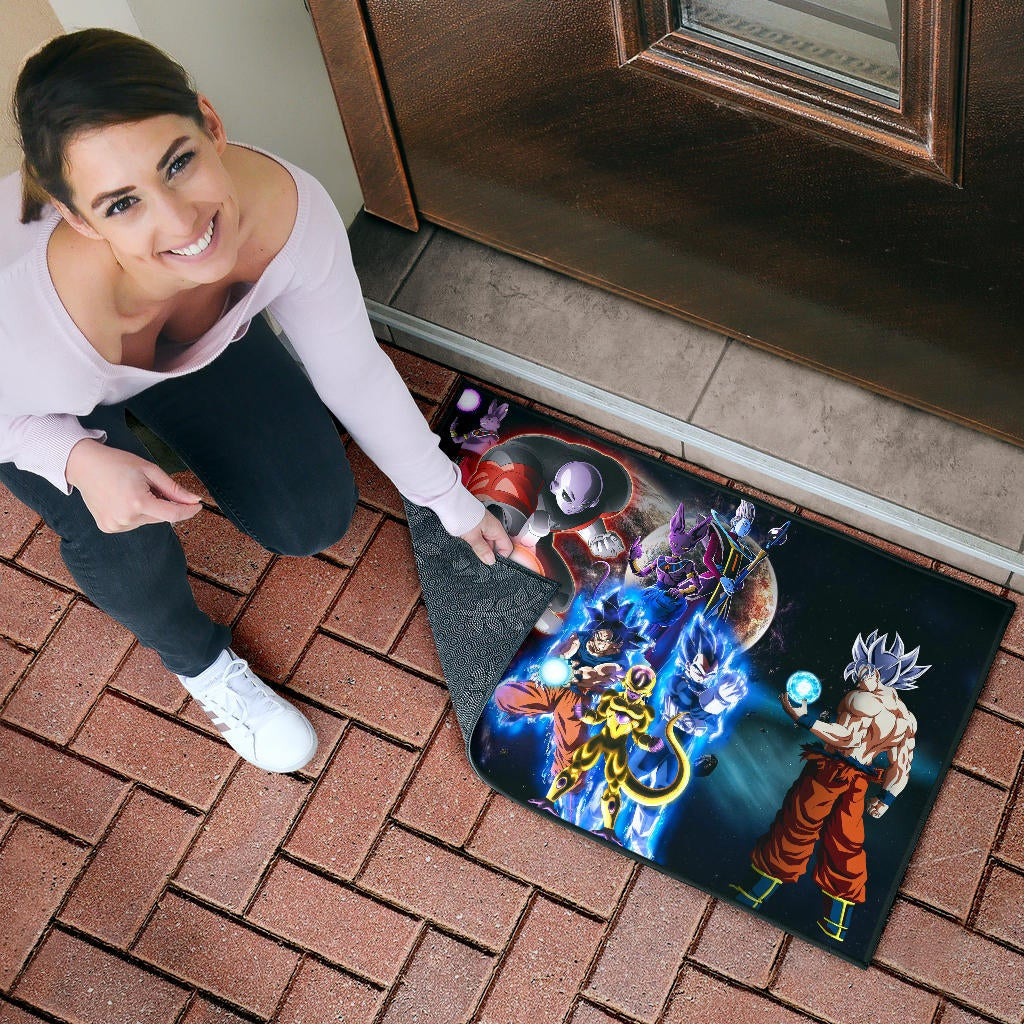 Dragon Ball Anime DB Main Characters Super Saiyan In Universe Door Mat Home Decor