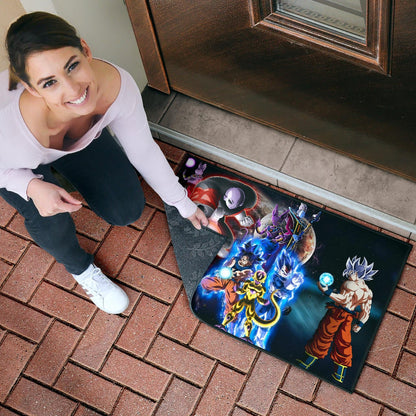 Dragon Ball Anime DB Main Characters Super Saiyan In Universe Door Mat Home Decor