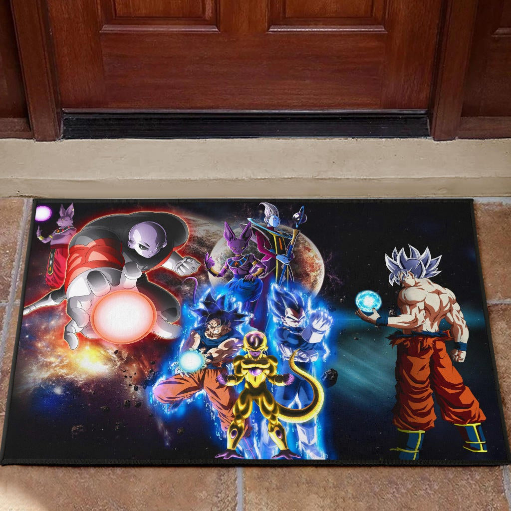Dragon Ball Anime DB Main Characters Super Saiyan In Universe Door Mat Home Decor