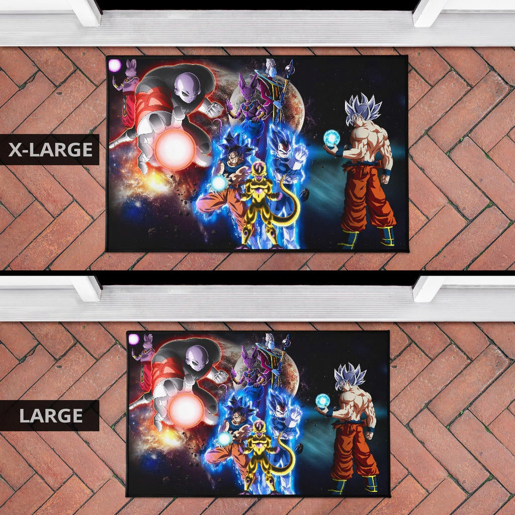 Dragon Ball Anime DB Main Characters Super Saiyan In Universe Door Mat Home Decor