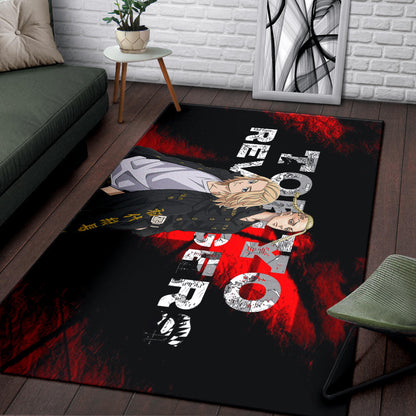 Tokyo Revengers Anime Mikey And Draken No Emotional Face Area Rug Home Decor