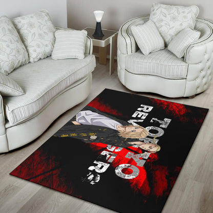 Tokyo Revengers Anime Mikey And Draken No Emotional Face Area Rug Home Decor