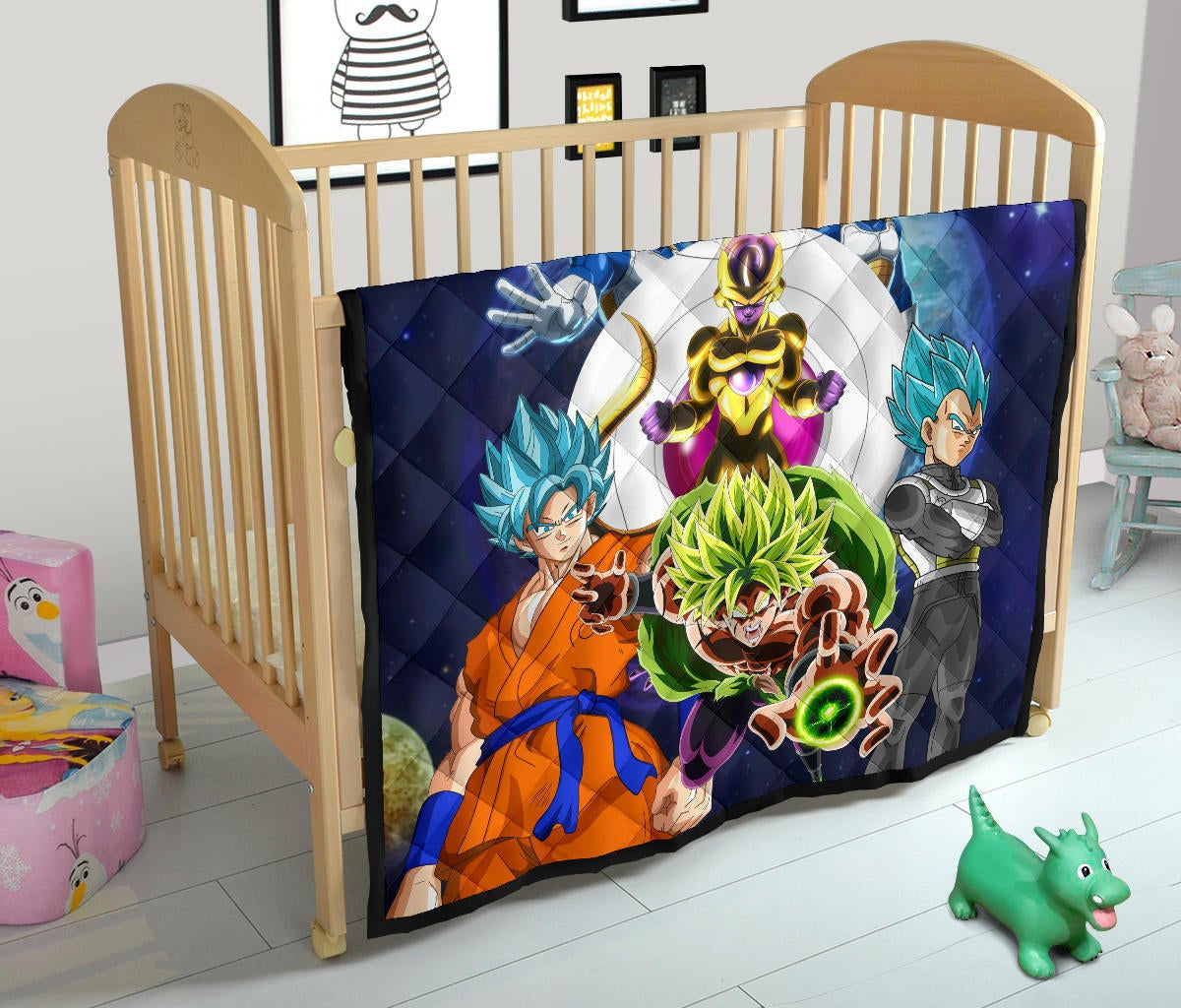 Dragon Ball Anime DB Super Saiyan Characters Broly Goku Premium Quilt Blanke