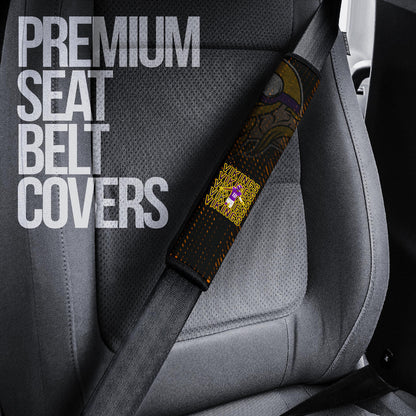Minnesota Vikings American Football Team Funny Justin Jefferson 18 Pose Viking Head Underground Seat Belt Covers