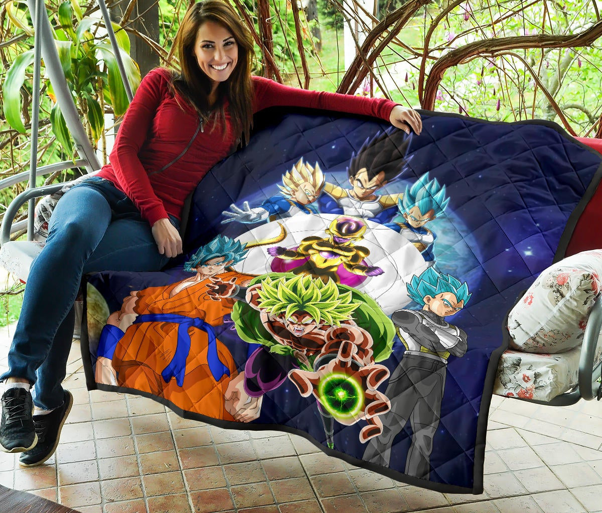 Dragon Ball Anime DB Super Saiyan Characters Broly Goku Premium Quilt Blanke