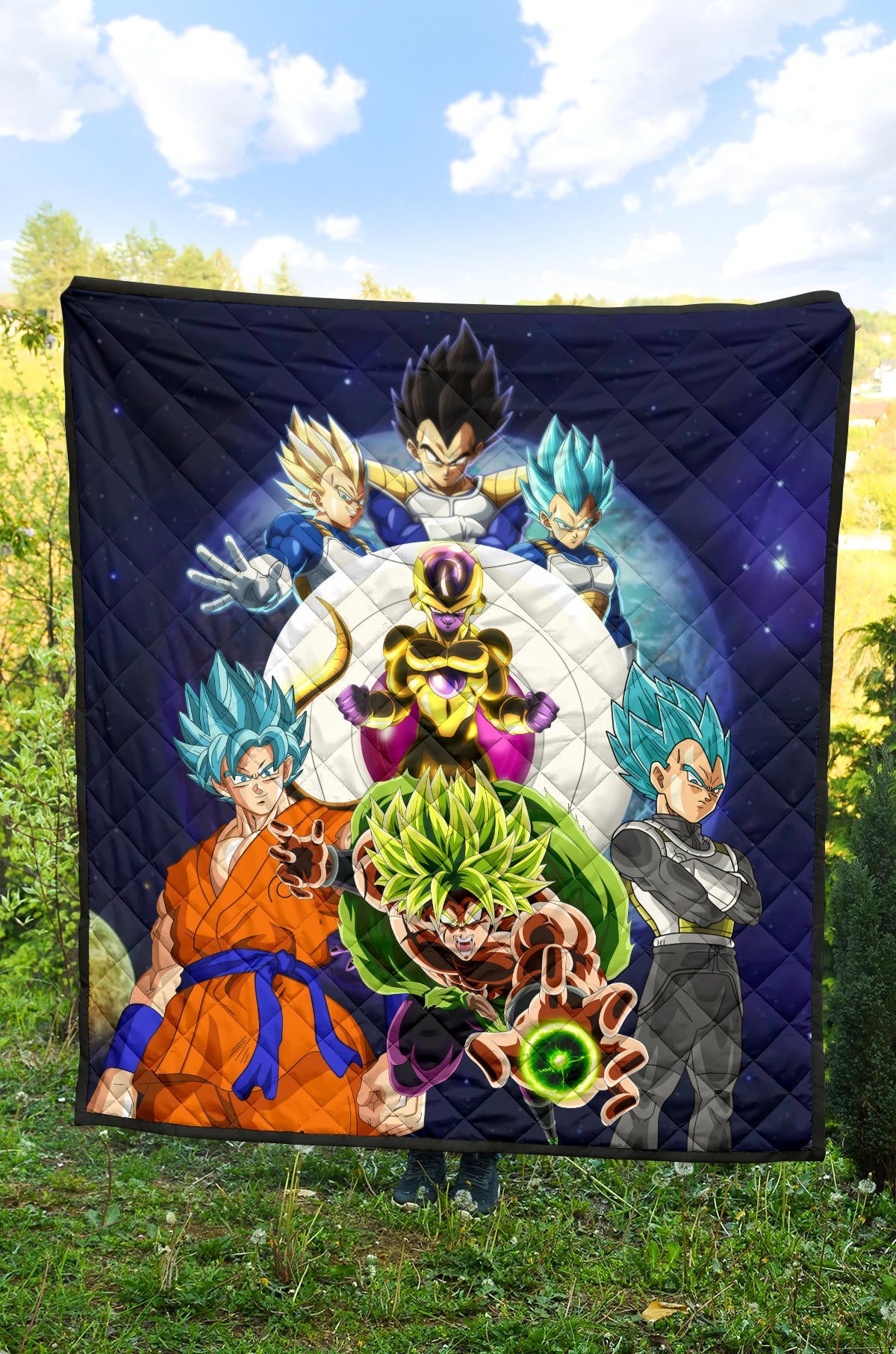 Dragon Ball Anime DB Super Saiyan Characters Broly Goku Premium Quilt Blanke