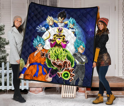 Dragon Ball Anime DB Super Saiyan Characters Broly Goku Premium Quilt Blanke
