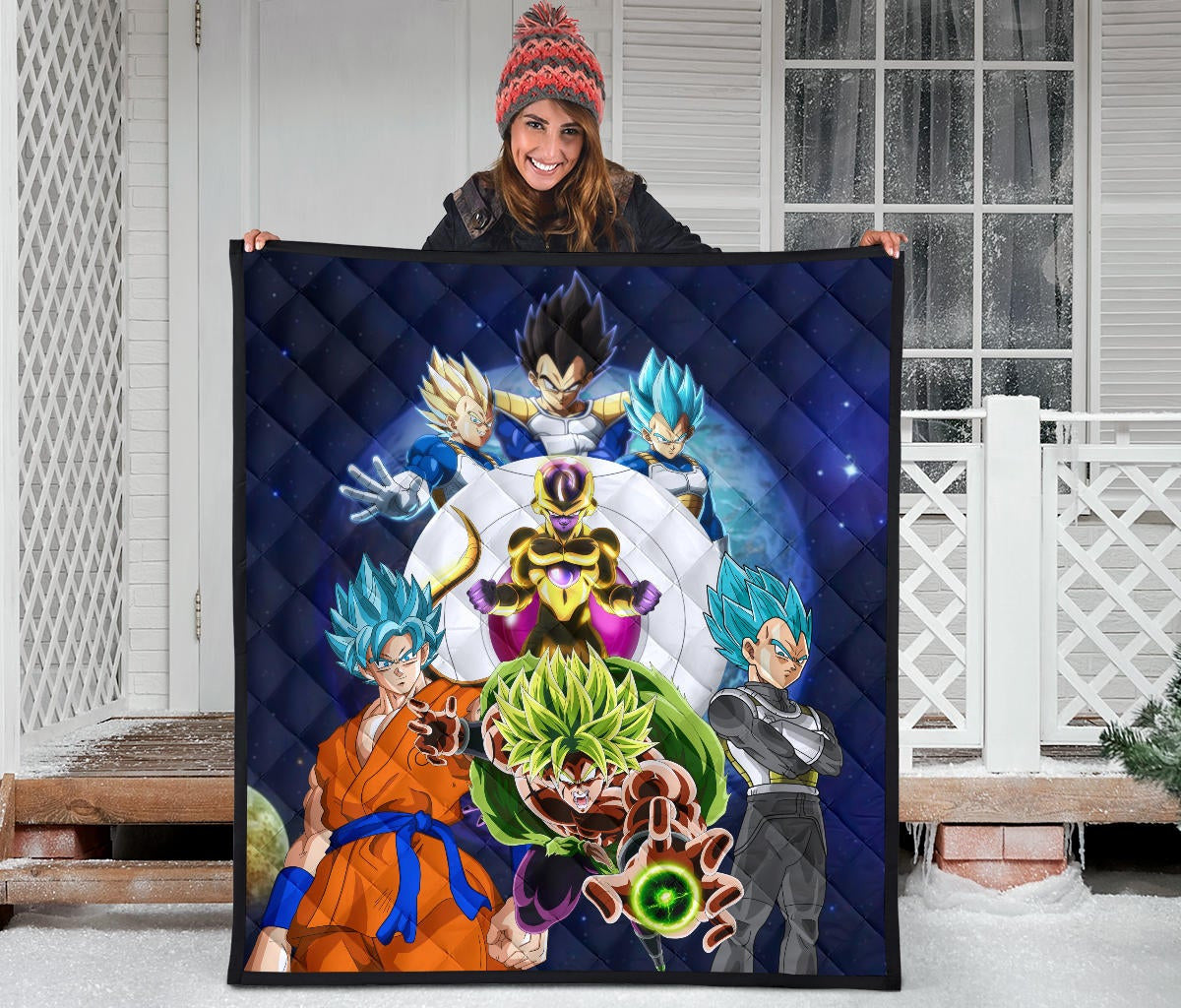 Dragon Ball Anime DB Super Saiyan Characters Broly Goku Premium Quilt Blanke