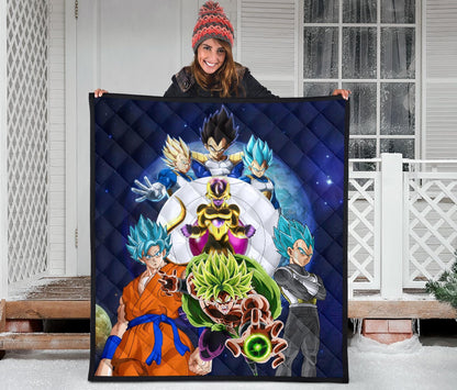 Dragon Ball Anime DB Super Saiyan Characters Broly Goku Premium Quilt Blanke
