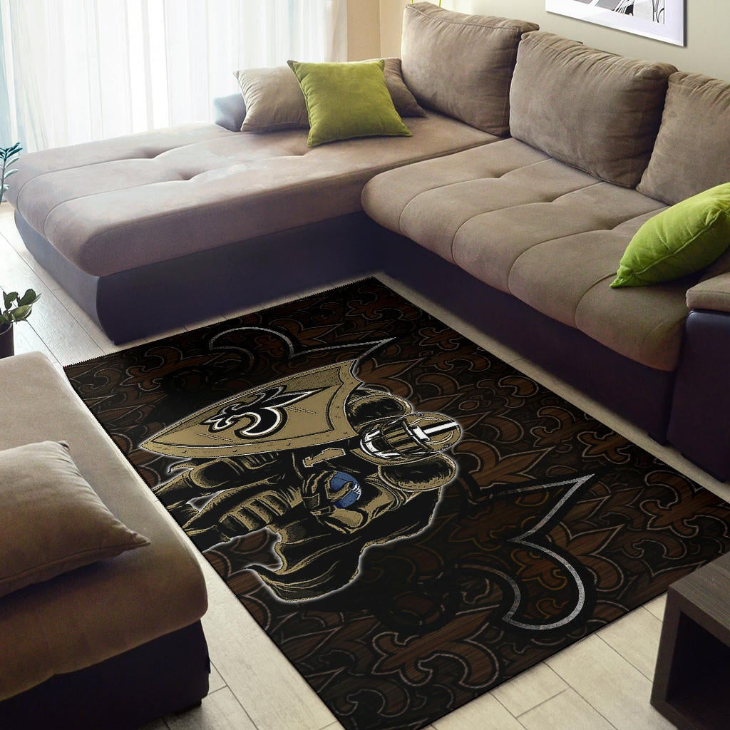 New Orleans Saints American Football Team Marquez Callaway 1 With Shield Saints Doodle Area Rug Home Decor