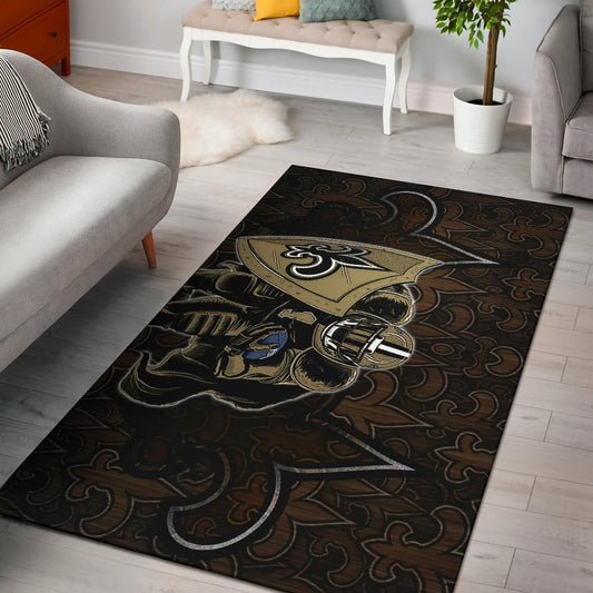 New Orleans Saints American Football Team Marquez Callaway 1 With Shield Saints Doodle Area Rug Home Decor