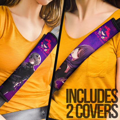 Tokyo Ghoul Anime Ken Kaneki And Sexy Rize Kamishiro Coloful Splash Seat Belt Covers