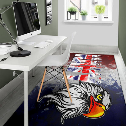 US Independence Day America's Navy On US Flag Eagle Face Area Rug Home Decor