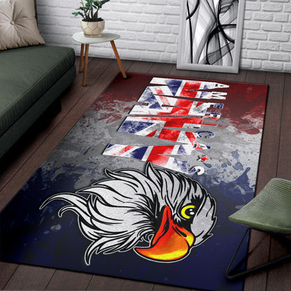 US Independence Day America's Navy On US Flag Eagle Face Area Rug Home Decor