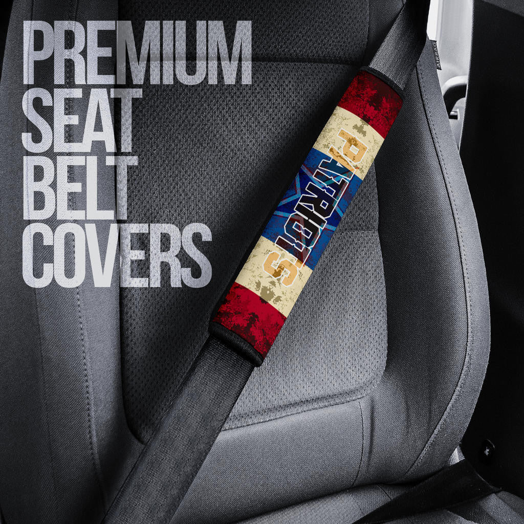 New England Patriots American Football Team Dwayne Allen Holding Rugby Ball And Running Seat Belt Covers