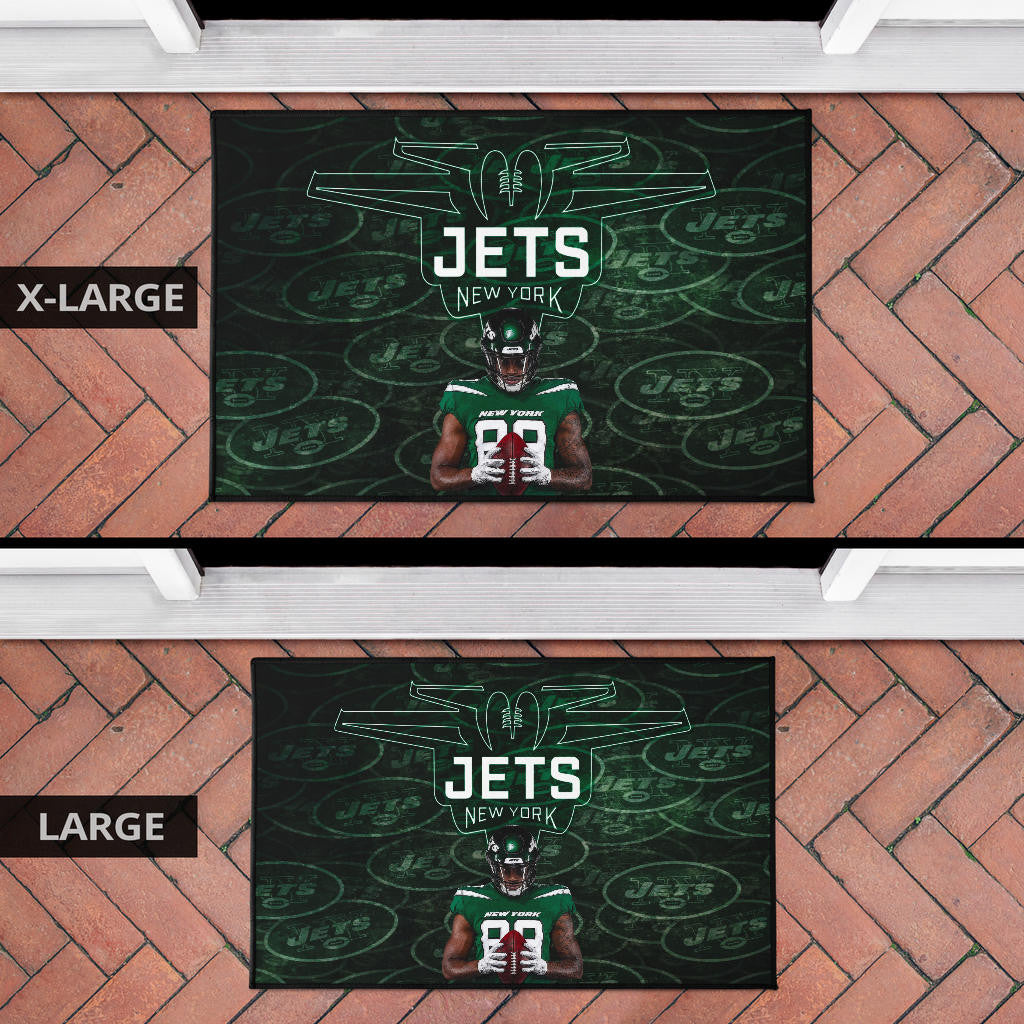 New York American Football Jets Football Door Mat Cool Player Dark Green Theme Door Mat Home Decor