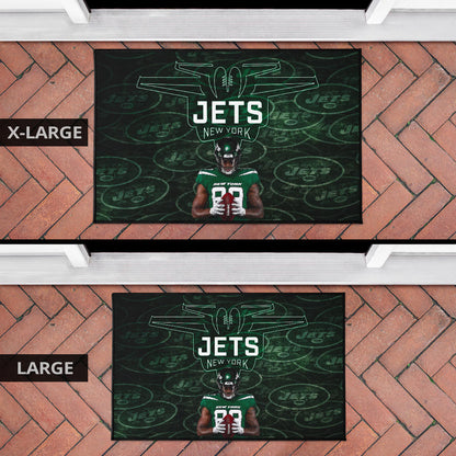 New York American Football Jets Football Door Mat Cool Player Dark Green Theme Door Mat Home Decor