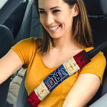 New England Patriots American Football Team Dwayne Allen Holding Rugby Ball And Running Seat Belt Covers