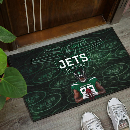 New York American Football Jets Football Door Mat Cool Player Dark Green Theme Door Mat Home Decor