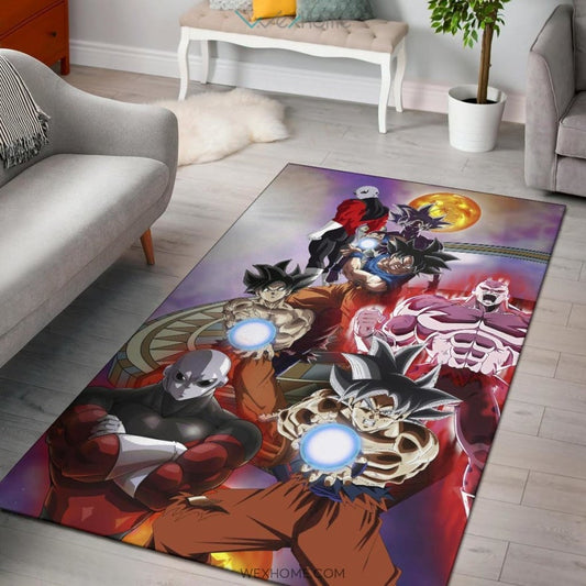 Dragon Ball Anime DB Goku Vs Jiren Fighting For Balls Area Rug Home Decor