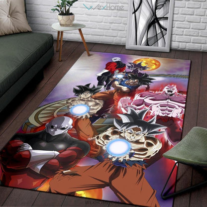 Dragon Ball Anime DB Goku Vs Jiren Fighting For Balls Area Rug Home Decor