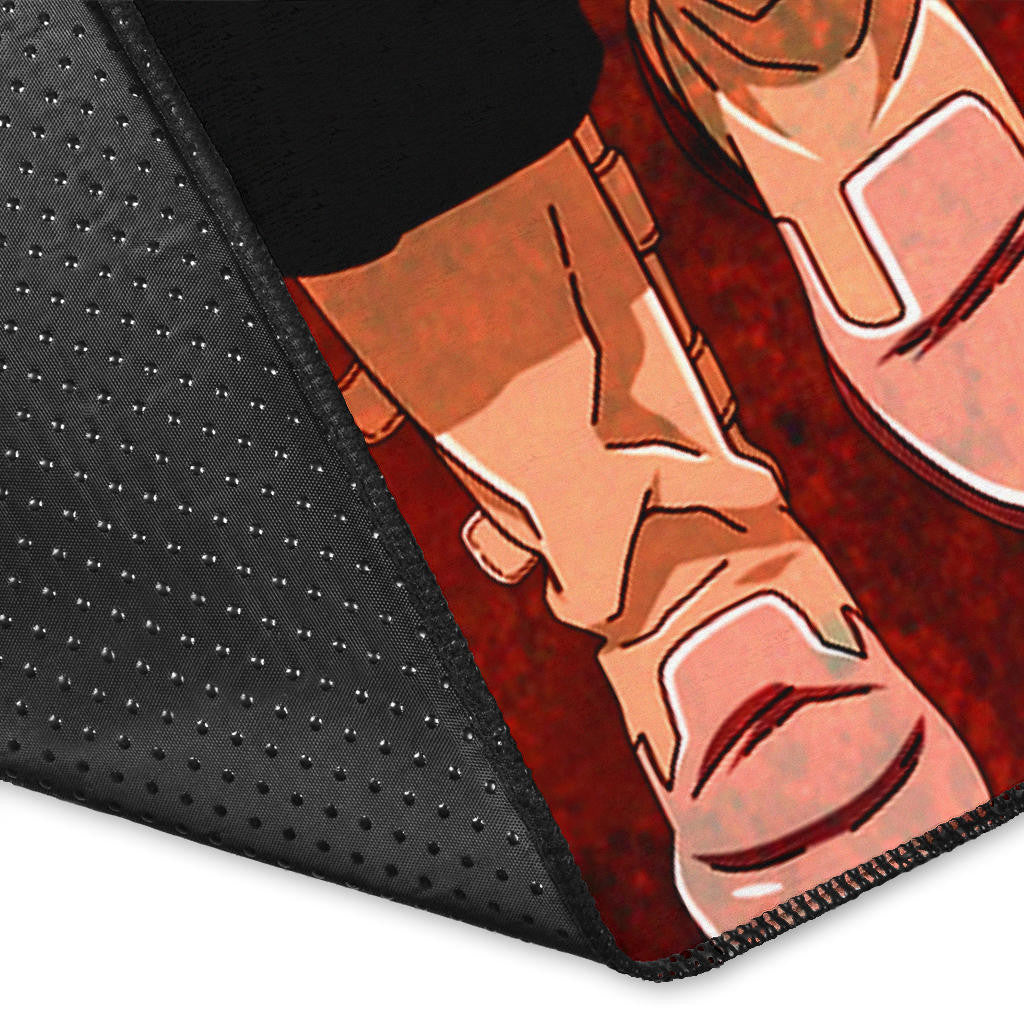 Tokyo Revengers Anime Cool Mikey Walking Red And Black Theme Area Rug Home Decor