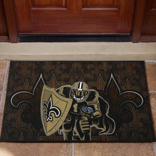 New Orleans Saints American Football Marquez Callaway 1 With Shield Saints Doodle Door Mat Home Decor