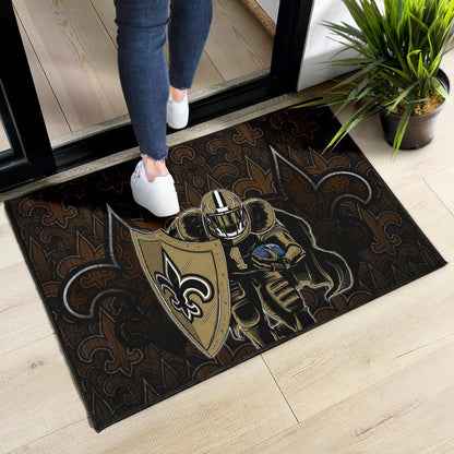 New Orleans Saints American Football Marquez Callaway 1 With Shield Saints Doodle Door Mat Home Decor