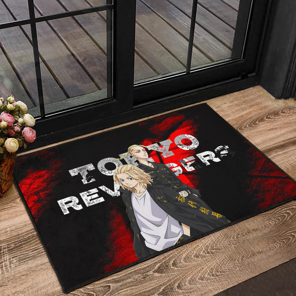 Tokyo Revengers Anime Mikey And Draken No Emotional Face Door Mat Home Decor