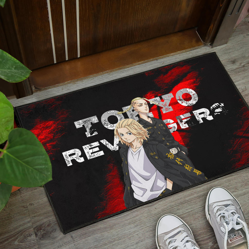 Tokyo Revengers Anime Mikey And Draken No Emotional Face Door Mat Home Decor