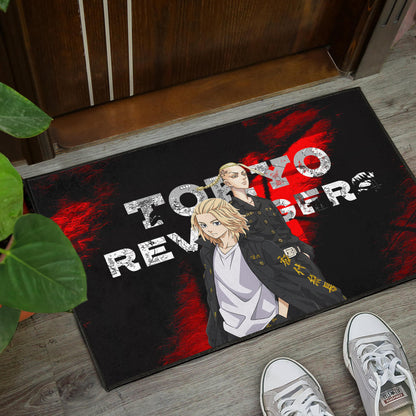 Tokyo Revengers Anime Mikey And Draken No Emotional Face Door Mat Home Decor