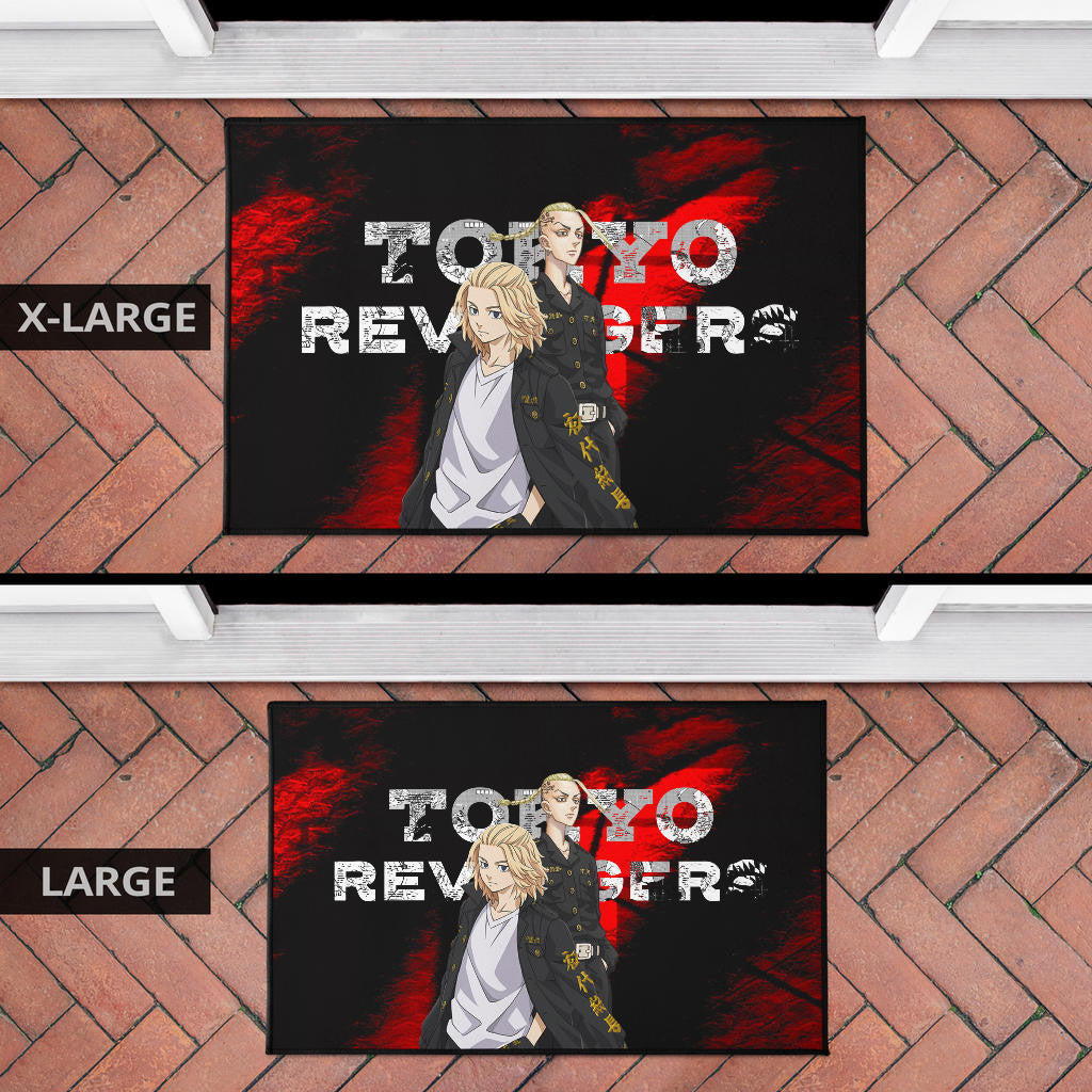 Tokyo Revengers Anime Mikey And Draken No Emotional Face Door Mat Home Decor