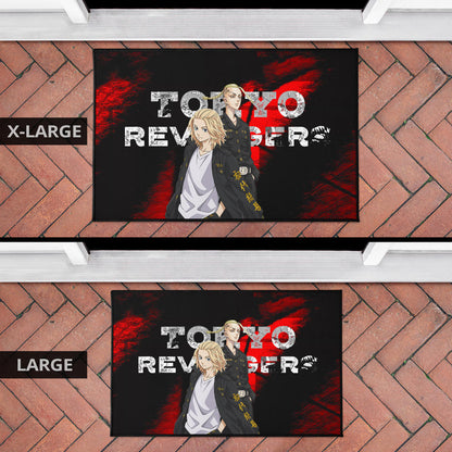 Tokyo Revengers Anime Mikey And Draken No Emotional Face Door Mat Home Decor