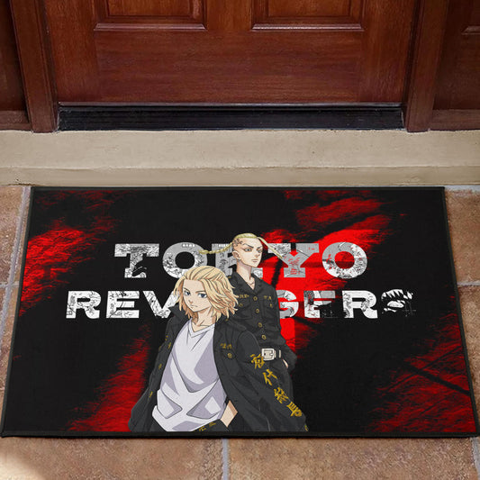 Tokyo Revengers Anime Mikey And Draken No Emotional Face Door Mat Home Decor