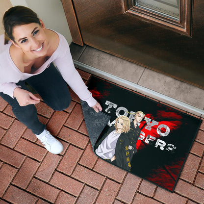 Tokyo Revengers Anime Mikey And Draken No Emotional Face Door Mat Home Decor