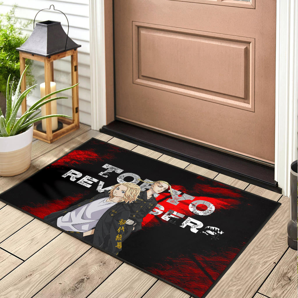 Tokyo Revengers Anime Mikey And Draken No Emotional Face Door Mat Home Decor
