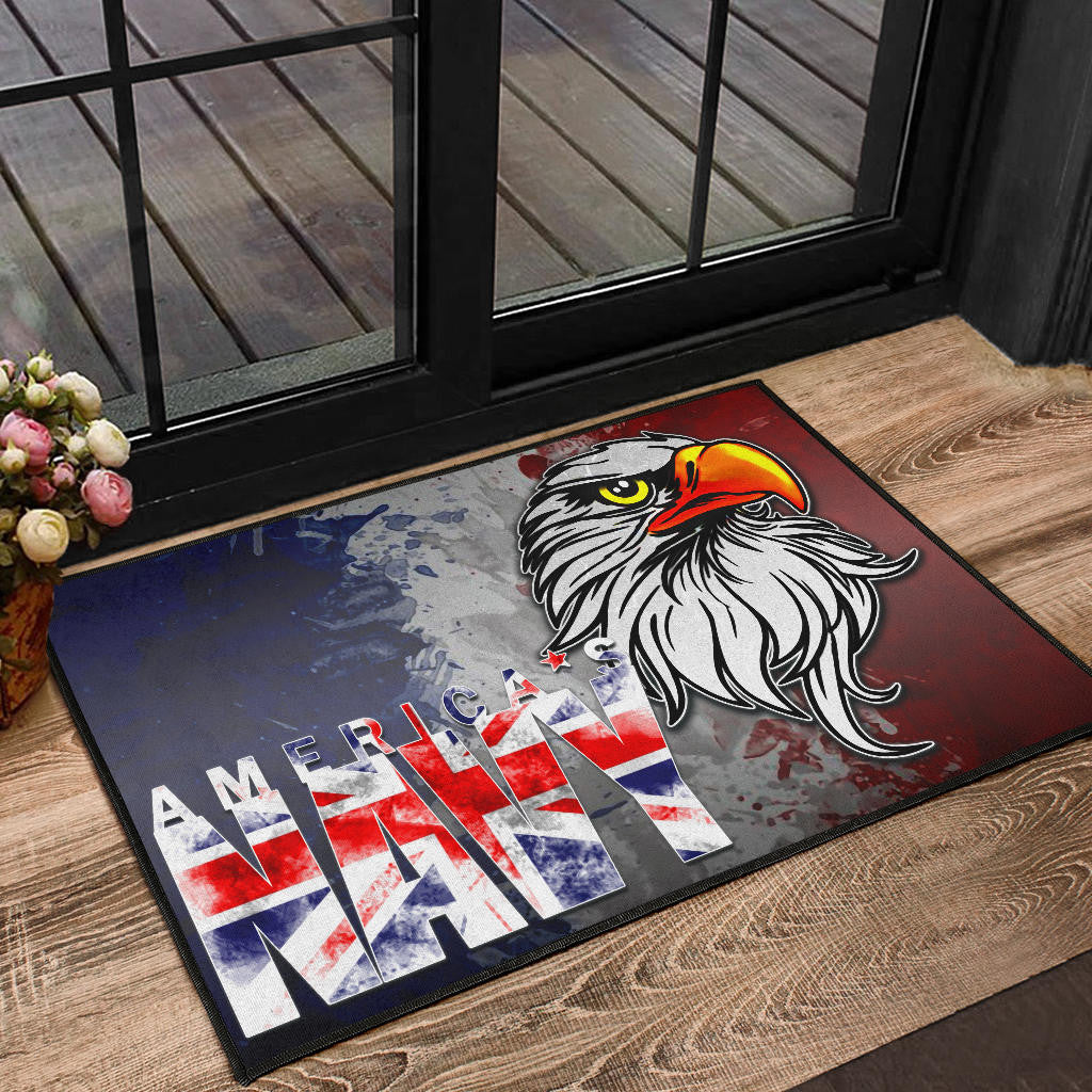 US Independence Day America's Navy On US Flag Eagle Face Door Mat Home Decor