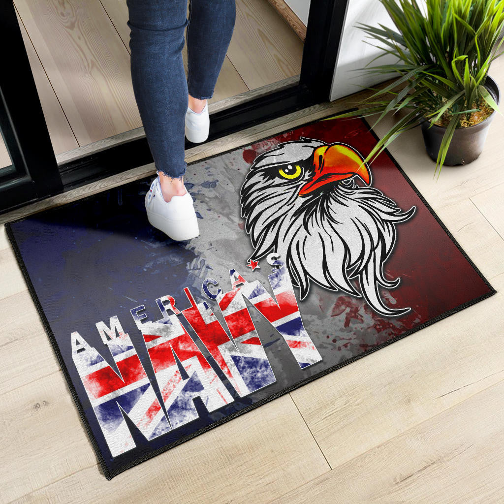 US Independence Day America's Navy On US Flag Eagle Face Door Mat Home Decor