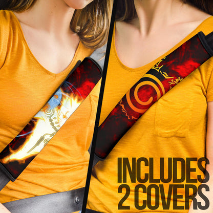 Naruto Anime Naruto Bijuu Mode Rasengan Fire Vapor Seat Belt Covers