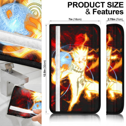Naruto Anime Naruto Bijuu Mode Rasengan Fire Vapor Seat Belt Covers