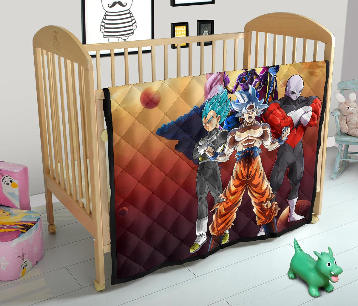 Dragon Ball Anime DB Super Saiyan Beerus Jiren Desert Premium Quilt Blanke