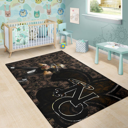 New Orleans Saints American Football Team Drew Brees 09 Ready To Throw Rugby Ball Saints Doodle Area Rug Home Decor