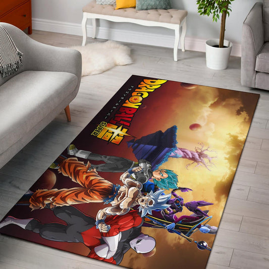Dragon Ball Anime DB Super Saiyan Beerus Jiren Desert Area Rug Home Decor