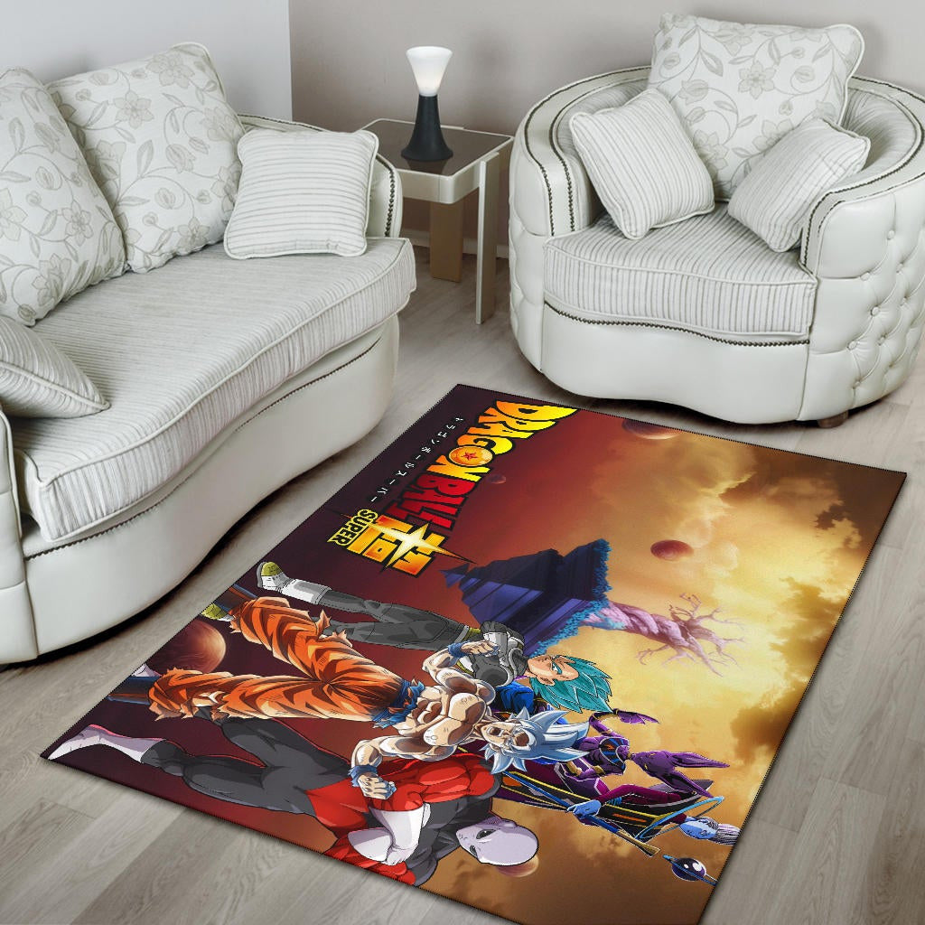 Dragon Ball Anime DB Super Saiyan Beerus Jiren Desert Area Rug Home Decor