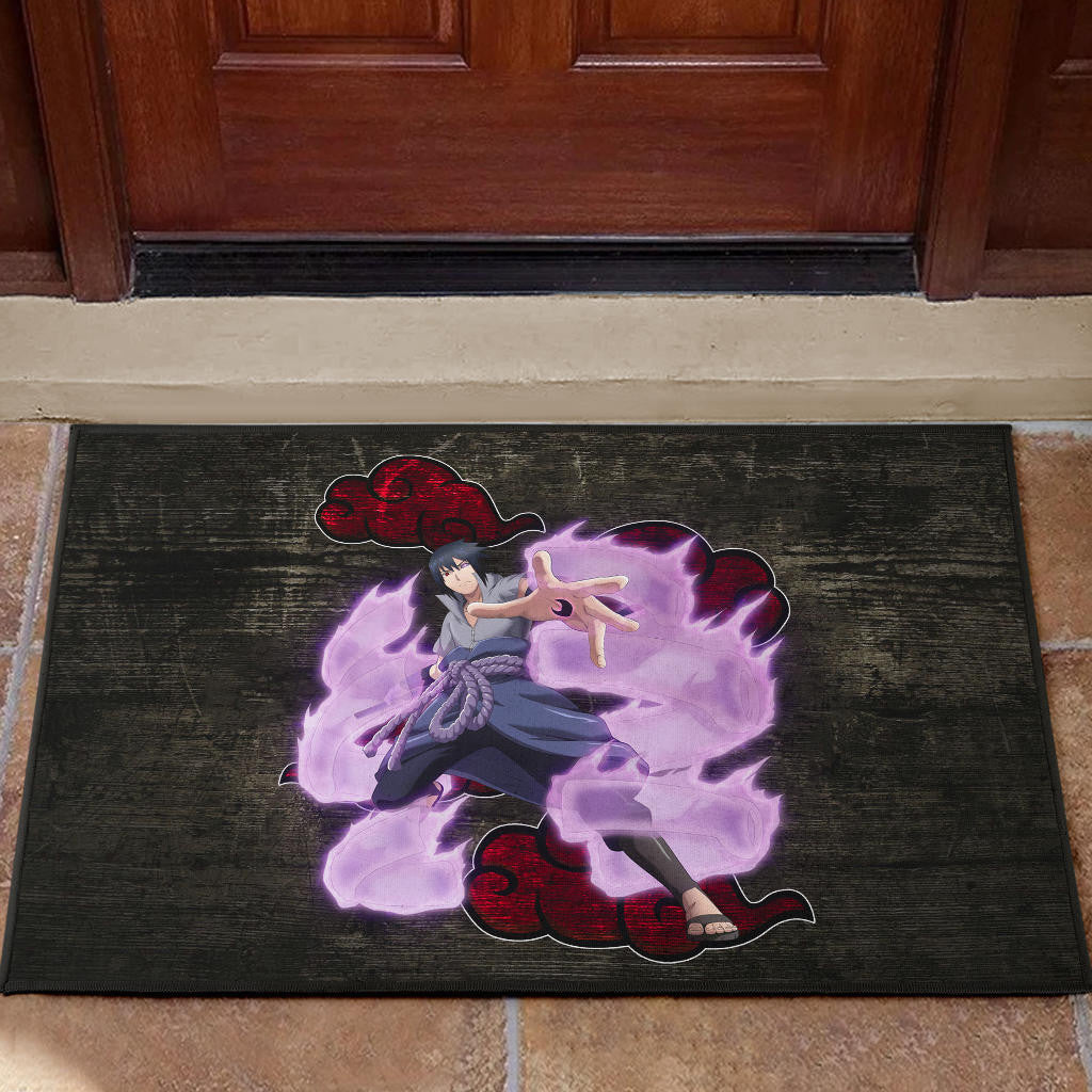 Naruto Anime Sasuke Uchiha Susano Power Grey Door Mat Home Decor