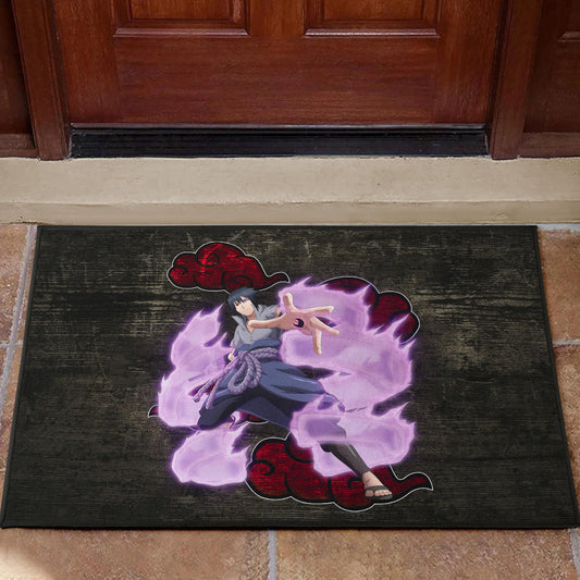 Naruto Anime Sasuke Uchiha Susano Power Grey Door Mat Home Decor