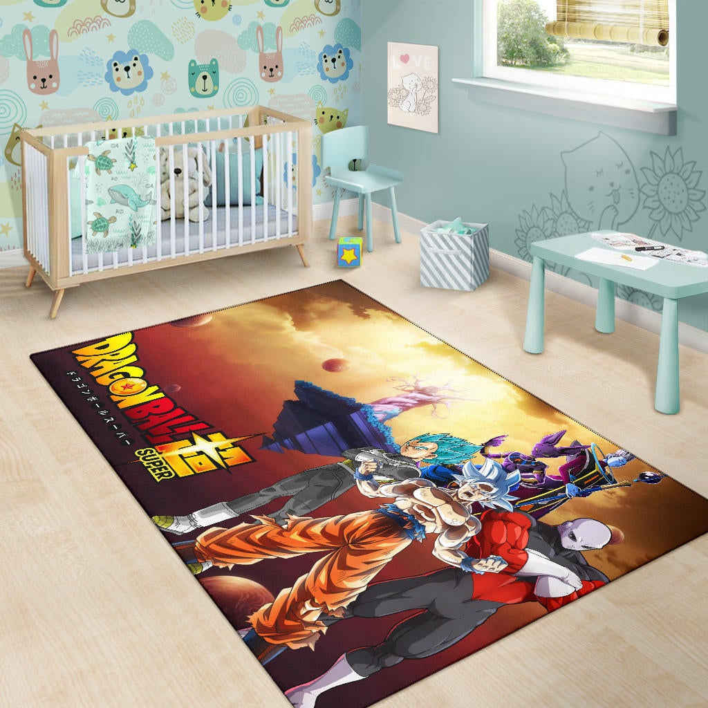 Dragon Ball Anime DB Super Saiyan Beerus Jiren Desert Area Rug Home Decor