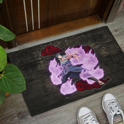 Naruto Anime Sasuke Uchiha Susano Power Grey Door Mat Home Decor