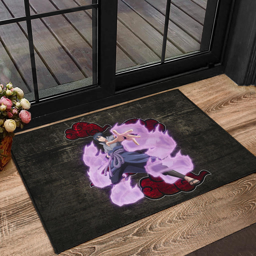Naruto Anime Sasuke Uchiha Susano Power Grey Door Mat Home Decor