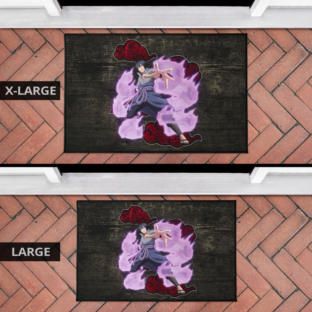 Naruto Anime Sasuke Uchiha Susano Power Grey Door Mat Home Decor